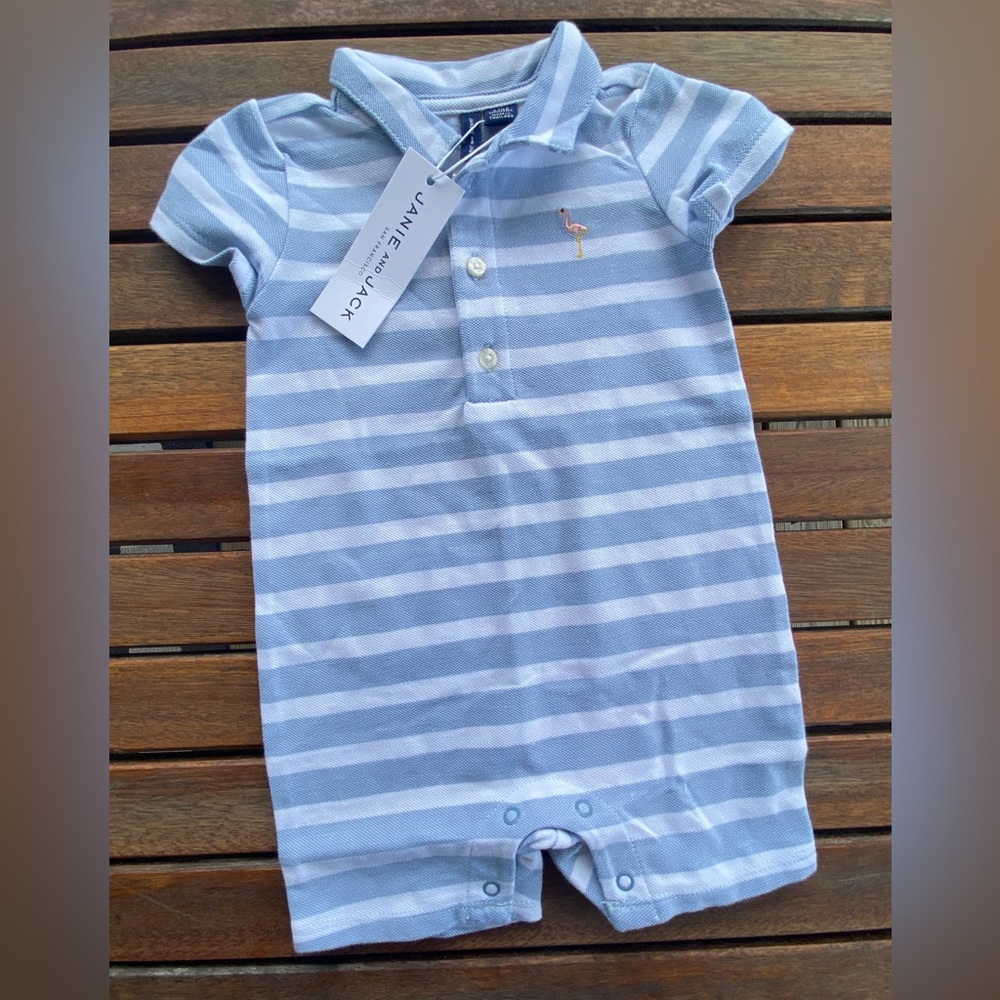 Janie and Jack infant boys 3-6 mos romper NWT
